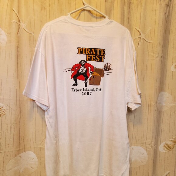 HANES  HEAVY WEIGHT Other - VINTAGE PIRATE FEST MENS TEE SHIRT TYBEE ISLAND GEORGIA 2007